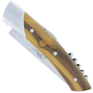 Couteau Le Thiers Chambriard Trappeur Grand Cru Manche en Pistachier avec Tire Bouchon 12cm