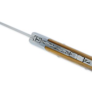Couteau Le Thiers Chambriard Trappeur Grand Cru Manche en Pistachier avec Tire Bouchon 12cm