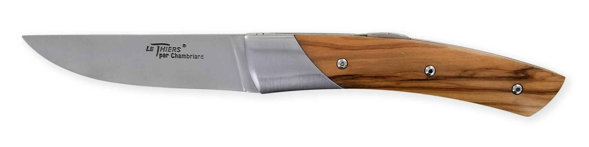 Couteau Le Thiers Chambriard Trappeur Manche en Olivier 12cm