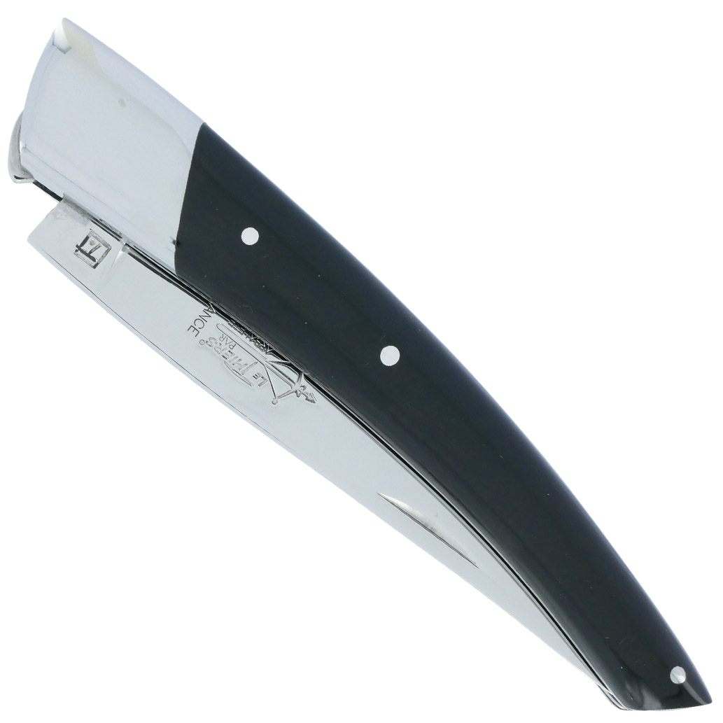 Couteau le Thiers Laguiole Arbalète Buffle 1 Mitre 12 cm Finition Brillante