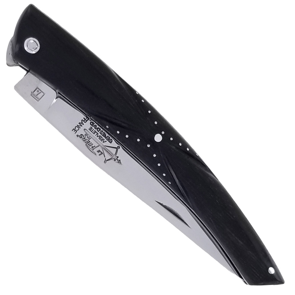 Couteau Le Thiers Laguiole Arbalète Papillon Manche en Ebène 1Pièce 12cm