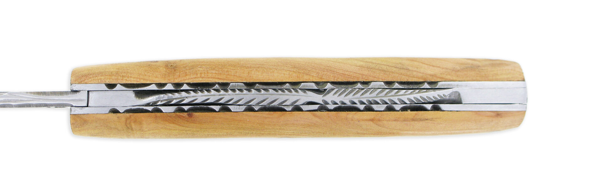 Couteau Le Thiers Laguiole Arbalète Plein Manche en Genévrier ( Très Petit Couteau 8 cm)