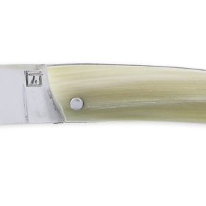 Couteau Le Thiers Laguiole Arbalète Plein Manche en Pointe de Corne ( Très Petit Couteau 8 cm)