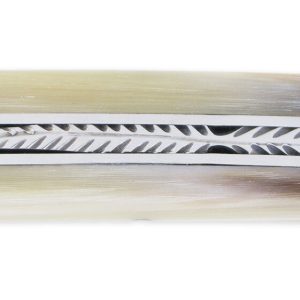 Couteau Le Thiers Laguiole Arbalète Plein Manche en Pointe de Corne ( Très Petit Couteau 8 cm)