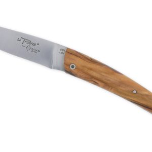 Couteau le Thiers Laguiole Arbalète Plein Manche Olivier 12 cm