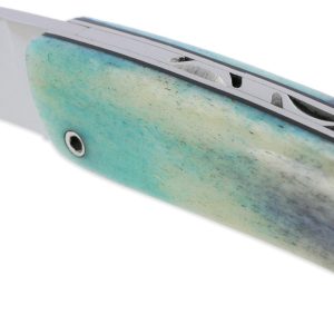 Couteau le Thiers Laguiole Arbalète Plein Manche Os Bleu