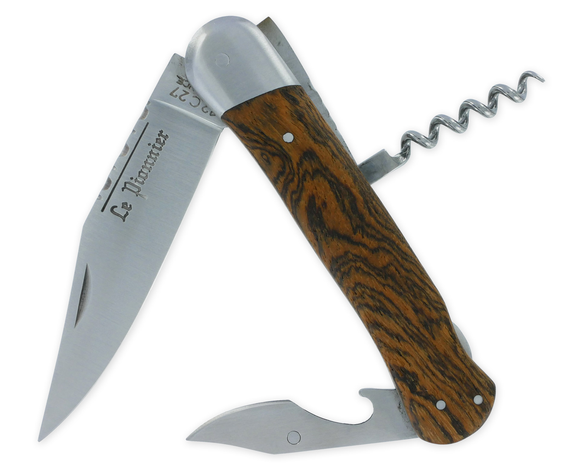 Couteau Pliant Douris-Chastel Le Pionnier Multi Lames 3 Pièces Bocote 11cm