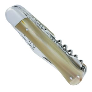 Couteau Pliant Douris-Chastel Le Pionnier Multi Lames 3 Pièces Corne Blonde 11cm