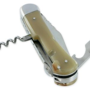 Couteau Pliant Douris-Chastel Le Pionnier Multi Lames 3 Pièces Corne Blonde 11cm