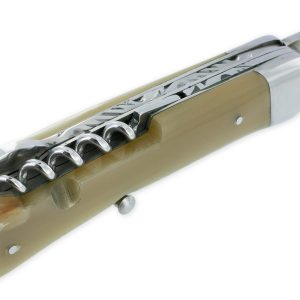 Couteau Pliant Douris-Chastel Le Pionnier Multi Lames 3 Pièces Corne Blonde 11cm