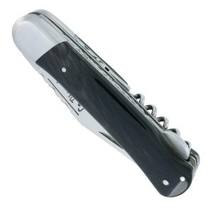 Couteau Pliant Douris-Chastel Le Pionnier Multi Lames 3 Pièces Corne Noire 11cm