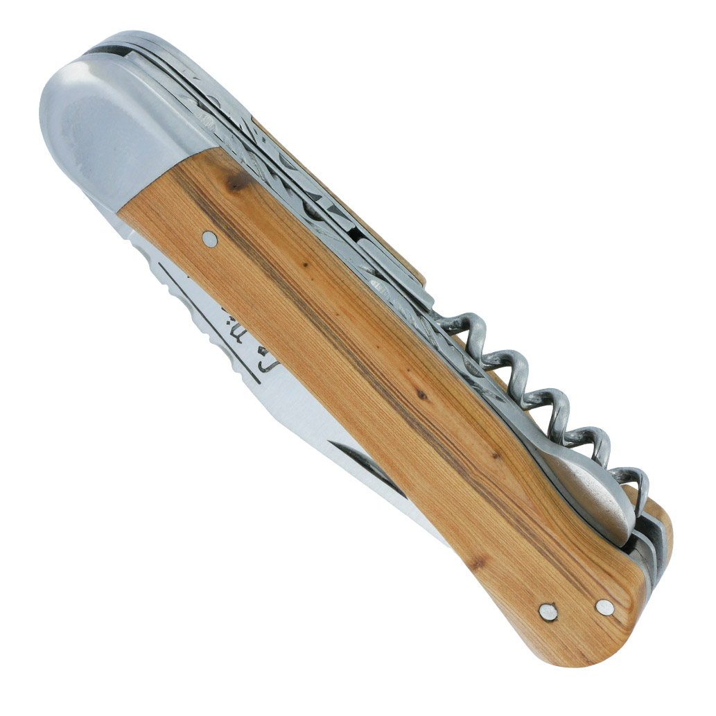 Couteau Pliant Douris-Chastel Le Pionnier Multi Lames 3 Pièces Genévrier 11cm