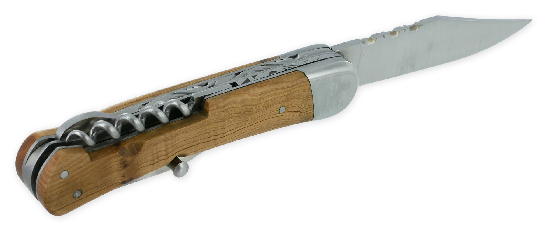Couteau Pliant Douris-Chastel Le Pionnier Multi Lames 3 Pièces Genévrier 11cm
