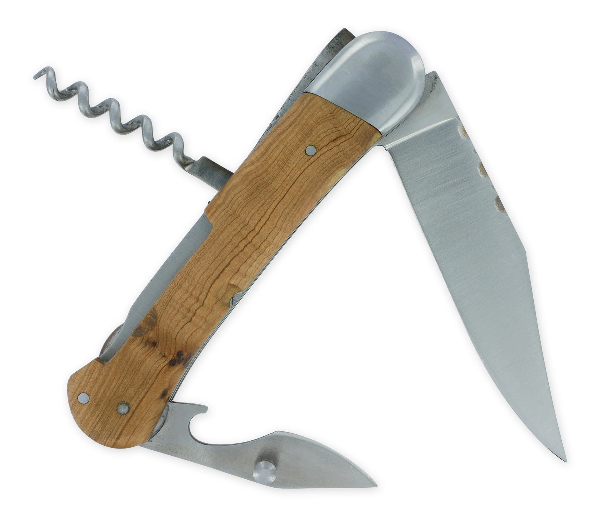 Couteau Pliant Douris-Chastel Le Pionnier Multi Lames 3 Pièces Genévrier 11cm