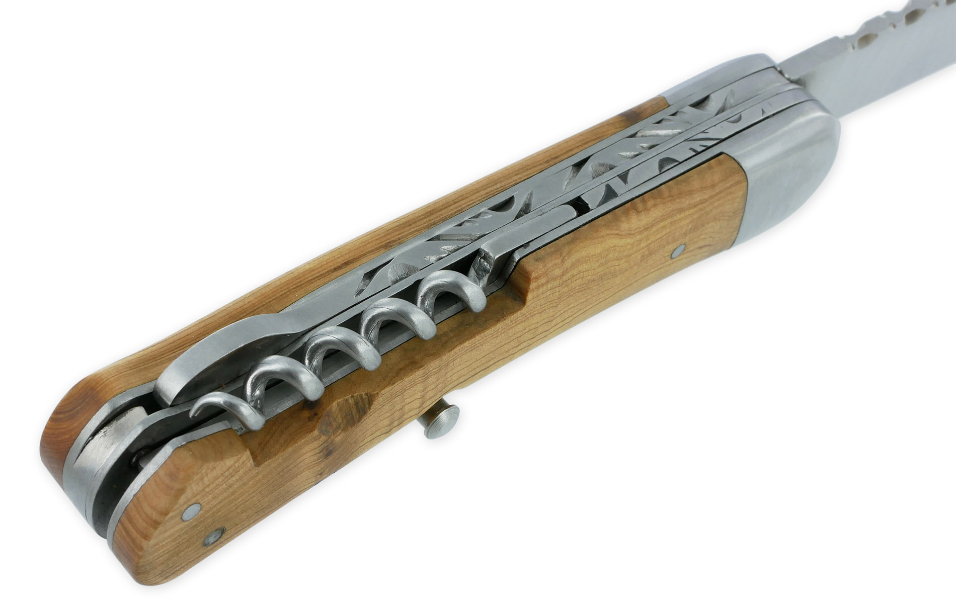 Couteau Pliant Douris-Chastel Le Pionnier Multi Lames 3 Pièces Genévrier 11cm