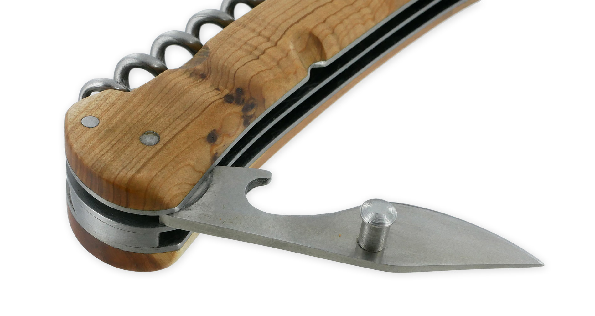 Couteau Pliant Douris-Chastel Le Pionnier Multi Lames 3 Pièces Genévrier 11cm