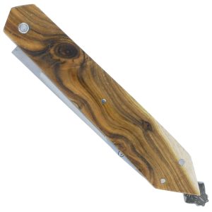 Couteau Pliant Laguiole en Aubrac "Le Bee-Back" en Pistachier Plein Manche Finition Brossé