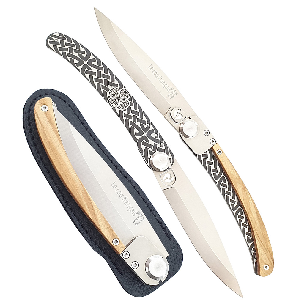 Le Coq Français knife CELTIC with Olivewood Handle