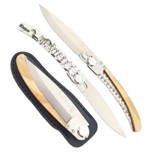 Le Coq Français knife CASTELS with Handle Olivewood
