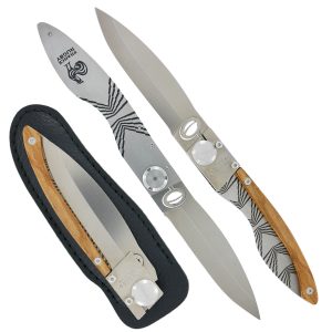 Le Coq Français knife FRANCE RUGBY with Olivewood Handle