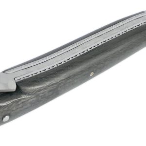 Couteau Prestige Forge de Laguiole Rambaud Mitre Arrière manche Fibre Carbone Double Platines Finition Silex
