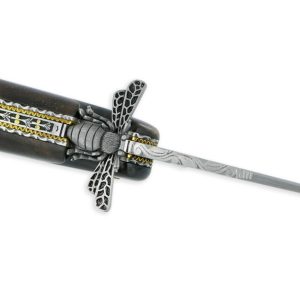 Couteau Prestige Forge de Laguiole Rambaud Plein Manche Double Platines en Noyer Envol de l’Abeille 3D