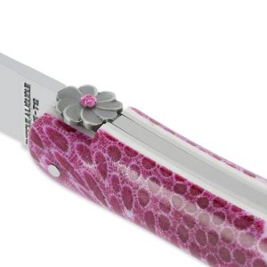 Couteau Prestige Forge de Laguiole Rambaud Plein Manche en Corail Rose 1 Pièce 12 cm