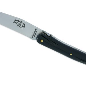 Couteau Prestige Forge de Laguiole Rambaud Plein Manche en Corne Noire Triple Platines