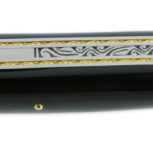 Couteau Prestige Forge de Laguiole Rambaud Plein Manche en Corne Noire Triple Platines