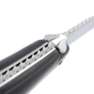 Couteau Prestige Forge de Laguiole Rambaud Plein Manche en Ebène Ressort Torsadé