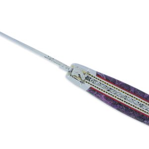 Couteau Prestige Laguiole David Dauvillaire Carpe Koi Manche Corail Violet 1 Pièce 12 cm