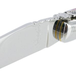 Couteau Prestige Laguiole David Dauvillaire Carpe Koi Manche Corail Violet 1 Pièce 12 cm