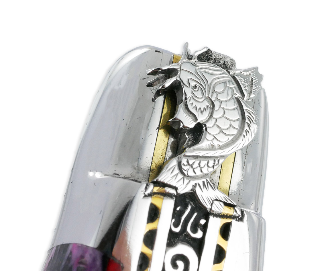 Couteau Prestige Laguiole David Dauvillaire Carpe Koi Manche Corail Violet 1 Pièce 12 cm