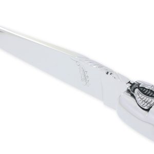 Couteau Prestige Laguiole David Dauvillaire Manche en Corail Noir 1 Pièce 12 cm Triples Platines 2 Mitres Inox brillant