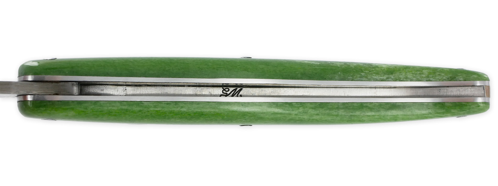 Couteau Prestige Laguiole Tête de Mort Mexicaine Manche Os chameau 1 Pièce 12 cm Lame Damas Ressort Guilloché Main