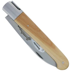 Sauveterre knife 1 piece 11 cm Juniper handle 1 brushed stainless steel bolster