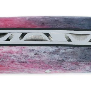 Couteau le Thiers Laguiole Arbalète Plein Manche Os Saumon Gris