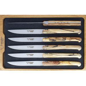 Laguiole en Aubrac Table knives Ancestral Aubrac Wood (Set of 6)
