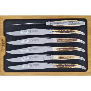 Laguiole en Aubrac Table knives Stag Horn (Set of 6)