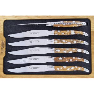 Laguiole en Aubrac Table knives White Cactus (Set of 6)