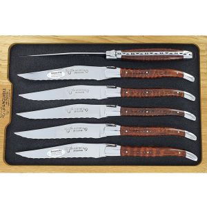 Laguiole en Aubrac Table knives Steak Serrated Amourette (Set of 6)