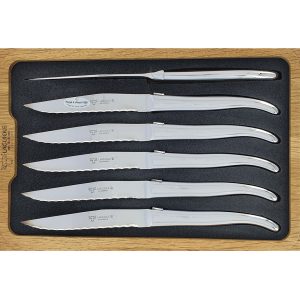 Laguiole en Aubrac Table knives Shiny Hot Forged (Set of 6)