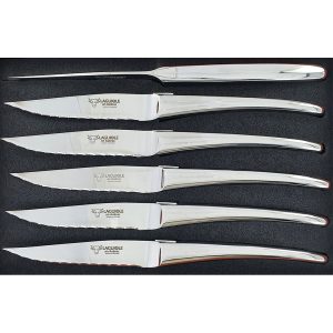 Couteaux de table Laguiole en Aubrac Monobloc Brillant (Set de 6)