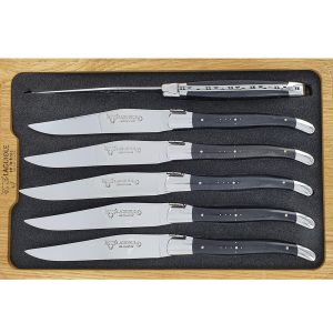 Laguiole en Aubrac Table knives Ebony (Set of 6)