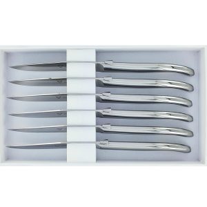 Laguiole en Aubrac Table knives Shiny Hot Forged (Set of 6)
