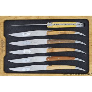 Laguiole en Aubrac Table knives L'Aubracien French Woods (Set of 6)