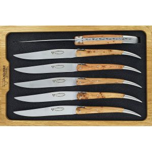 Laguiole en Aubrac Table knives L'Aubracien Juniper (Set of 6)