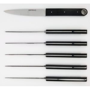 Nontron Table Knives Hole Ebony (Set of 6)