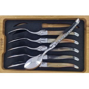 Laguiole en Aubrac Table Spoons Horn Tip (Set of 6)