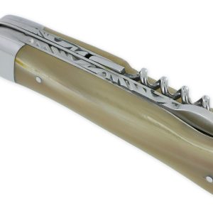 Couteau Pliant Douris-Chastel Le Pionnier Multi Lames 3 Pièces Corne Blonde 11cm